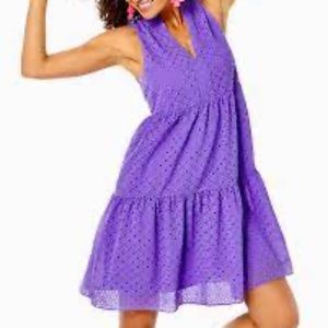 Lilly Pulitzer - Novella Eyelet Swing Dress in Mystical Purple sz. XS